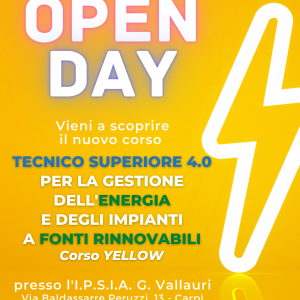 Volantino Open day ITS Yellow